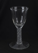 A Georgian wine glass with air twist stem, 18th century, ​12.5cm high