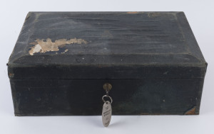 BRITISH MINISTER'S DESPATCH BOX: belonging to Sir Anthony Bevir (private secretary to Winston Churchill 1940-45 & 1951-55 and permanent secretary to Clement Attlee 1947), manufactured in pine by John Peck & Son for His Majesty's Stationery Office, sheathe