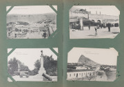 POSTCARDS & PHOTOGRAPHS: selection in album with 12 WWI photographs of Australian Troops on the Western Front some showing religious services/parades, two showing athletic events; postcards with European views of Brussels, Marseilles, Paris, Gibraltar, pl - 3