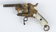 COLT double action miniature fob revolver in a fine tortoiseshell plush fitted box with rose gold decoration, circa 1895, rare. 5.5cm long, the box 8.5cm wide - 2