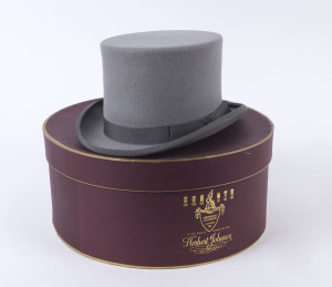 An English top hat by Herbert Johnson of New Bond Street, London, with hat box, 20th century, 