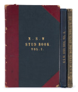 "The Stud book of New South Wales, Containing Pedigrees of Race Horses, &c., &c., &c. from the earliest arrivals in the colony to the present time." Volumes 1, 2 and 3, 1859-73, compiled and edited by Price, Mostyn, Cox & Scarr for the Agricultural Societ