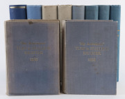 "The Australasian Turf & Stallion Register" 1950 - 1954, "The Argus Turf & Stallion Register" 1955 - 1957, and "The Australian Turf Register" 1958 - 1959. Large, hard-cover books. Mixed condition. (10 vols.). - 2