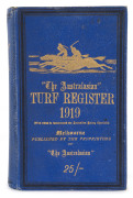 "The Australasian Turf Register", 1910 - 1919 complete, (10 volumes). Very mixed condition.