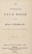 "The Australian Stud Book" 1878 - 2008Sixty-three volumes, comprising volumes 1 to 42 plus supplementary issues, almost all uniformly bound in black with gilt titles. Variable condition, but mainly good. 