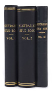 "The Australian Stud Book" 1878 - 2008Sixty-three volumes, comprising volumes 1 to 42 plus supplementary issues, almost all uniformly bound in black with gilt titles. Variable condition, but mainly good.  - 2