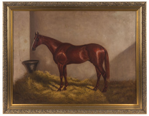 Edwin WOODHOUSE (1858 - 1922, 5th son of Frederick Woodhouse) (In the Stable) oil on canvas signed and dated "1899" lower left