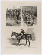 ENGLISH HORSE RACING: A collection of 1858 - 1886 mainly full-page etchings, engravings, lithographs and other illustrations of events, horses and riders, mainly from the English "The Illustrated Sporting and Dramatic News", "The Illustrated London News", - 2