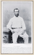 "Famous Cricketers and Cricket Grounds"; edited by C. W. Alcock; published by Hudson & Kearns, London: a selection of 7 full page photogravure portraits by E. Hawkins & Co.: T.W.Garrett (Australian Test Player), G.L. Wilson (Oxford University, Sussex, Vic - 3