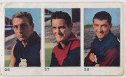 1964 MOBIL 'VFL' Photo Cards: "Stars from all the Teams" incl. Ron Barassi (No 4), Ted Whitten (No 12) & Polly Farmer (31), all are glued down into Mobil album. [36/40], G/VG. - 2