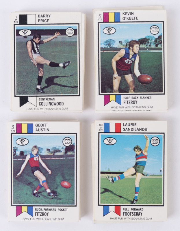 1974 Scanlens "Footballers" complete set [132], generally F/VF.