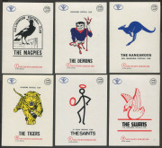 1973 Scanlens: Club Mascot Sticker inserts, complete set [12]; VG to VF and scarce thus. - 3