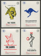 1973 Scanlens: Club Mascot Sticker inserts, another complete set [12]; also VG to VF. - 3