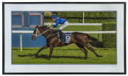 2018 WINX WINNING THE QUEEN ELIZABETH STAKES: Action colour image (60 x 120cm) by esteemed photographer Bruce Postle of Winx, with Hugh Bowman aboard, winning the Queen Elizabeth Stakes at Randwick by almost 4 lengths, becoming the super mare's 25th succe - 2