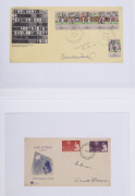 IAN JOHNSON - AUSTRALIAN CAPTAIN 1954-57: selection of items with signed photograph (24 x19cm), two 1996 signed letters, signed first day covers (72). including 1957 Christmas also signed by stamp designer Donald Cameron & 1977 Centenary of Test Cricket a - 5