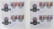 AUTOGRAPHS: Selection on first day covers comprising Ron Barassi (35, twenty are 1996 AFL Centenary covers) all are signed "Ron Barassi/31" (Melbourne jumper number), Tommy Hafey (28, four also signed by author Colin Thiele, and four also signed by Gavin - 5