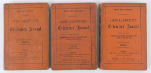 "James Lillywhite's Cricketers' Annual" for 1885, 1888, & 1889, original softbound editions, fair/good condition. (3).