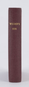 "Wisden Cricketers' Almanack for 1891", rebound in maroon cloth with gilt on spine, front wrapper intact (small section cut-away at top), without back wrapper, advertising end papers & photoplate intact. Fair/Good condition. - 2