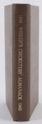 1945 edition of "Wisden Cricketers Almanack", rebound into brown cloth boards preserving the original buff linen covers, gilt inscriptions on spine; Fair/Good condition. Scarce wartime issue. - 2