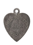 SOUTH AUSTRALIAN CRICKET ASSOCIATION (SACA): 1890-91 Membership fob for "FULL MEMBER" number "262". This was only the second year that a medal or fob was introduced for members to enter the Adelaide Oval.