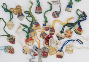 MELBOURNE CRICKET CLUB: 1968-69 to 1990-91 collection of "R" (Restricted) membership fobs; all different. (23 items).