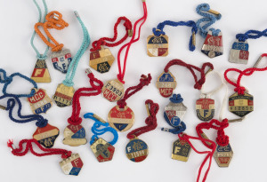 MELBOURNE CRICKET CLUB: 1970-71 to 1990-91 collection of "F" (Full Member) membership fobs; all different. (21 items).