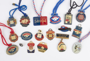 FOOTSCRAY FOOTBALL CLUB accumulation of Membership fobs and a badge, mainly 1990s - 2000s. (17 items).