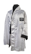 MUHAMMAD ALI: signature on 'Everlast' white XL full length boxing robe with black trim. Superstars & Legends CofA, numbered #96681.