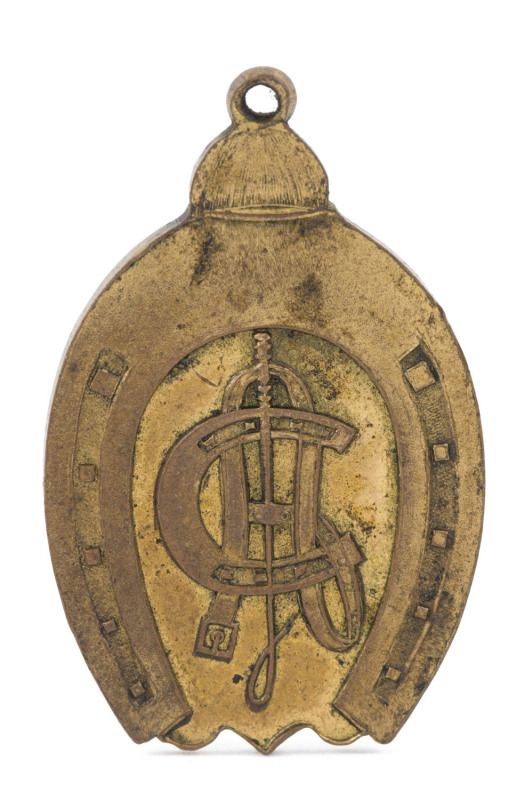 AUSTRALIAN JOCKEY CLUB 1888 Membership fob in gilt bronze. The earliest example we have offered.