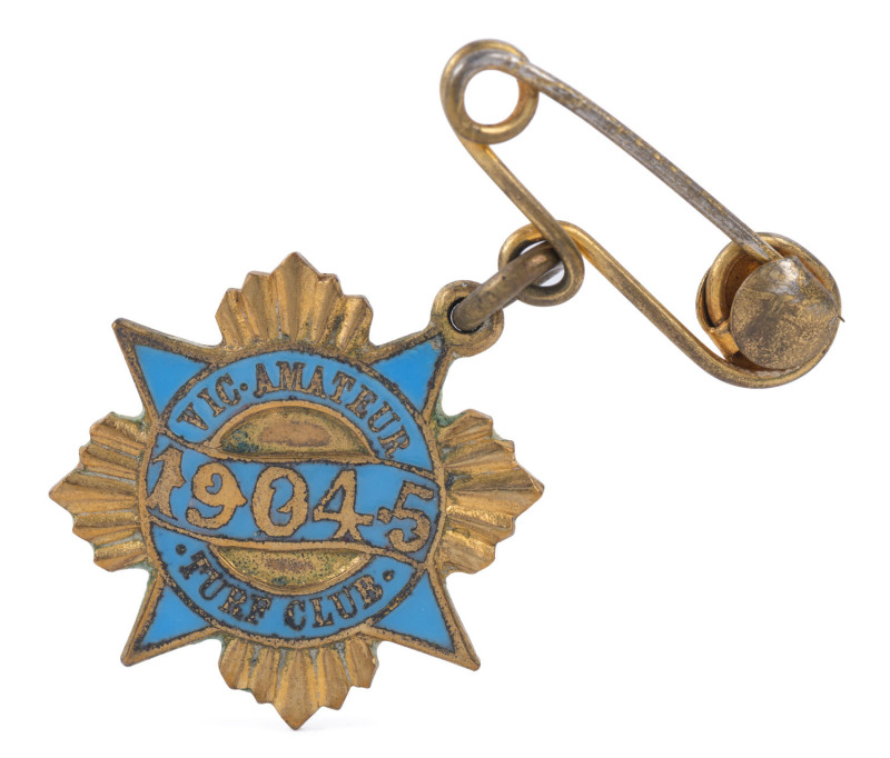 1904-5 VICTORIA AMATEUR TURF CLUB Membership fob with original suspension clasp, No.165.