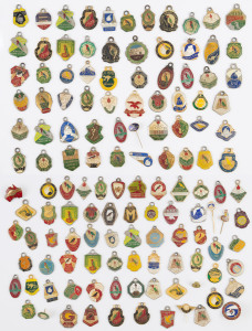 An accumulation of Rugby League Club membership fobs and pins, mainly 1970s-80s; noted Central Coast, Cessnock, Dapto, Guildford, Illawarra, Newcastle, Newcastle Western Suburbs, North Sydney, Ryde - Eastwood, South Sydney, Thirroul, West Tamworth, etc. (approx. 130 items).