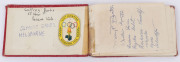 1956 Melbourne: small Melbourne Olympics autograph book; noted many foreign athletes. More than 150 signatures, most with details of country and sport.