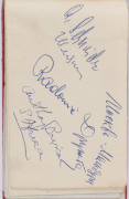 1956 Melbourne: small Melbourne Olympics autograph book; noted many foreign athletes. More than 150 signatures, most with details of country and sport. - 3