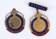 ALBURY RACING CLUB: November 1924 Hume & Hovell Centenary Race Meeting fobs, (2), one with "LADIES" bar attached. (2 items).