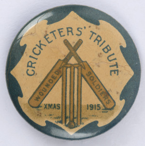 Melbourne Cricket Club: Badge "Cricketers' Tribute, Wounded Soldiers, Xmas 1915"