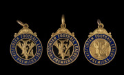 A MOST IMPORTANT TRIO OF PREMIERSHIP MEDALS The 1939, 1940 and 1941 Premiership Medals won by Melbourne Football Club Hall of Fame Inductee Percy Beames. Housed in a custom made presentation case and all in superb original condition. - 2