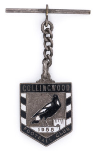 COLLINGWOOD: The 1955 Membership fob No.21 (with original bar and chain) presented to former player, CHARLIE DIBBS (1905 - 1960).