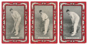 W.D. & H.O. WILLS: 1909 "Australian & English Cricketers" (Red borders, "Capstan" & "Vice-Regal" backs), complete set (25), Mainly VG/VF. Cat.£400.