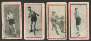 Davies & Herbert (Newcastle confectioners): 1922 "Newcastle Famous Boxers" trade cards (Frank Burns, Garnie Gaynor, Blue Jones and Ray Orrell), [4/48]; mixed condition. Extremely scarce. 