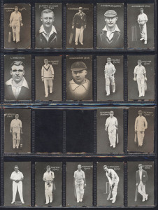 A.W. ALLEN LTD Giant Brand Licorice (Australia): 1932-33 "English Cricketers" (blue backs), part set [18/24] mainly Fine/VF. Cat.£270.