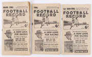 The Football Record: Special editions for the 1956 2nd Semi-Final (Melbourne v Collingwood); the [Prelim.] Final (Collingwood v Footscray) and the Grand Final (Collingwood v Melbourne). (Total: 3). Mixed condition.