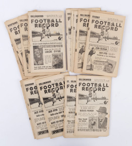 The Football Record: 1955 editions for the Home-and-Away Rounds, mainly featuring Collingwood: 1, 2, 3, 4, 5, 6, 7, 8, 9, 10, 11, 12, 13, 14, 15, 16, 17 and 18. (Total: 18). Mixed condition. Collingwood finished the Home-and-Away Season in Second position on the ladder, with 14 wins and 4 losses.
