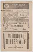 The Football Record: 1945 special edition for the 1st Semi-Final (North Melbourne v Carlton). Carlton won by 26 points with Lance Collins kicking 8 goals. They also went on to defeat South Melbourne in the Grand Final.