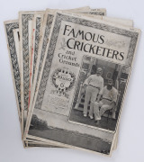 FAMOUS CRICKETERS AND CRICKET GROUNDS: ALCOCK C.W. (Edited by), Published by Hudson & Kearns and 'News of the World', London, 1895: Nine complete editions (of 18) featuring many complete page photographs. Mixed condition.