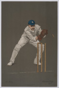 "THE EMPIRE'S CRICKETERS" Part VIII, published for The Fine Art Society by Dawbarn & Ward, 1905. Being original colour lithographs of A.C. Maclaren, Victor Trumper, G.L. Jessop & A. Lilley by A. Chevallier Tayler. With original wrappers. (4 lithographs). - 5