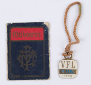 MELBOURNE FOOTBALL CLUB: 1962 Season Ticket, numbered #3501; Also VFL Park 1974 Membership badge. (2 items) Melbourne finished 3rd in the 1952 Home & Away; they exited the competition after losing to Carlton in the First Semi Final by 2 pts.