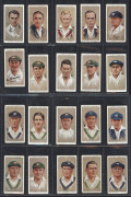 DON BRADMAN & HAROLD LARWOOD: Larwood signature on piece with image of Larwood bowling; also complete set (50) of John Player "Cricketers, 1934" cigarette cards, including cards for Larwood and Bradman (signed by Bradman).