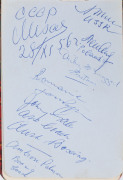 AUTOGRAPH BOOK: Signatures of athletes competing in 1956 Olympics, mostly boxers including Dick Mctaggart (GB) lightweight gold medallist, who also won the Val Barker Trophy for being the outstanding stylist of the games, Terry Spinks (GB) flyweight gold - 2