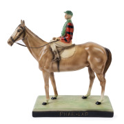 PHAR LAP chalkware statue, circa 1930s, 41cm high, 40cm wide