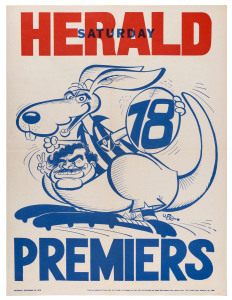 NORTH MELBOURNE: 1978 original WEG poster for the team that lost the Grand Final, in very good condition. 66 x 49.5cm. Hawthorn defeated North Melbourne in the Grand Final.